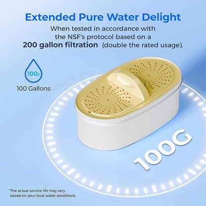 [Original] Waterdrop PF01A-P Upgrade NSF 53 & 42 & 372 Certified Replacement Filters, for Waterdrop Pitcher and Dispenser, Reduces Lead, PFAS, PFOA/PFOS, Chlorine, Cadmium, Copper, Mercury, 1 Pack