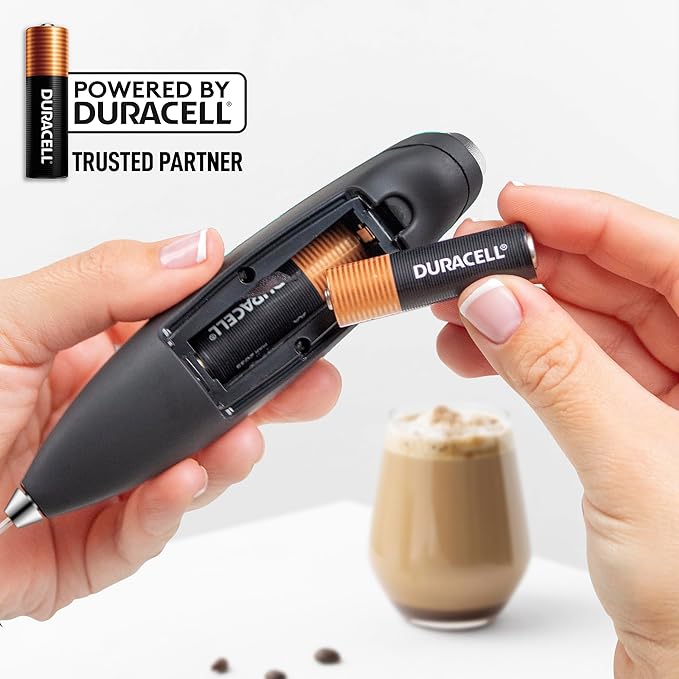 Zulay Kitchen Double Whisk Milk Frother with 2 Duracell Batteries - Powerful Handheld Foam Maker for Coffee, Lattes, Matcha, Hot Chocolate & Cappuccinos - Whip Creamy Froth in Seconds - Image 6