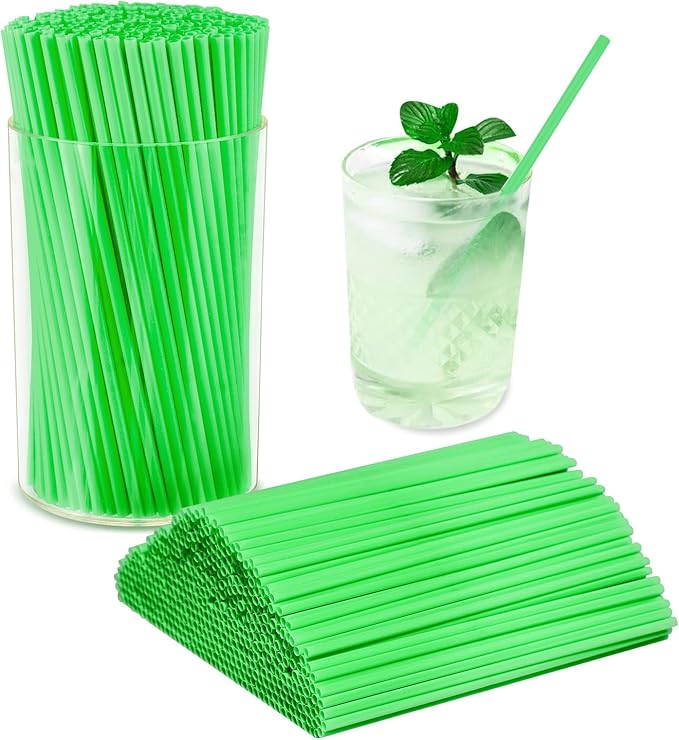 500 Pcs Neon Green Coffee Stir Sticks Set Jade Green Stir Stick Holder Acrylic Coffee Stirrers Holder Cocktail Straws Drink Stirrers for Coffee Bar Tea Party Supplies Restaurant Decor by DLUGOPIS