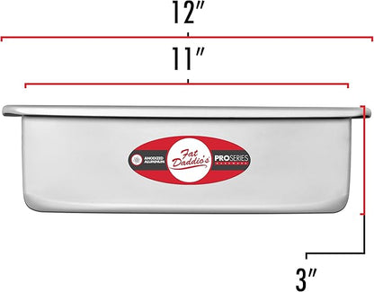 Fat Daddio's POB-11153 Sheet Cake Pan, 11 x 15 x 3 Inch, Silver