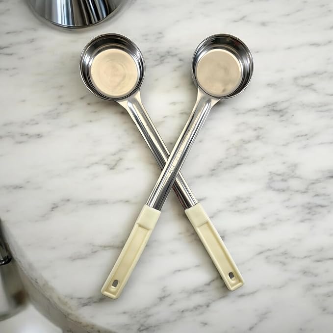 3 Ounce Solid Stainless Steel Portion Control Ladle Spoon for Measuring and Serving; Commercial Grade Serving Scoops [Pack of 12] - Image 9