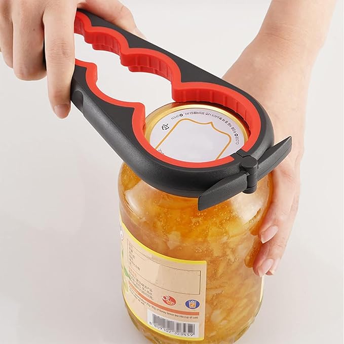 Bottle Opener for Arthritic Hand,Jar Opener for Old People, Children, Women, Those with Weak Hands,Multifunctional Kitchen Gadgets (02-Black) - Image 2