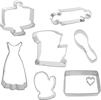 Baking Cookie Cutter 8 Piece Set from The Cookie Cutter Shop - Oven Mitt, Cake Stand, Mixer, Rolling Pin, Apron Cookie Cutters – Tin Plated Steel Cookie Cutters