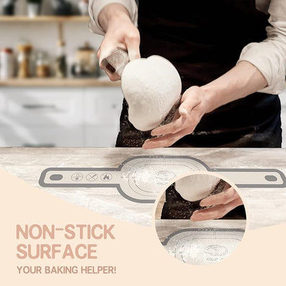 Koolstuffs Silicone Bread Sling for Dutch Oven, 2 PCS Non-Stick & Easy Clean Reusable Silicone Bread Baking Mat with Long Handles, Easy to Transfer Sourdough Bread, Gray - Image 2