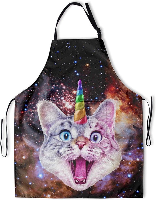 Funny Apron Polyester Grooming Aprons with Pocket for Cooking Kitchen Grilling Adults