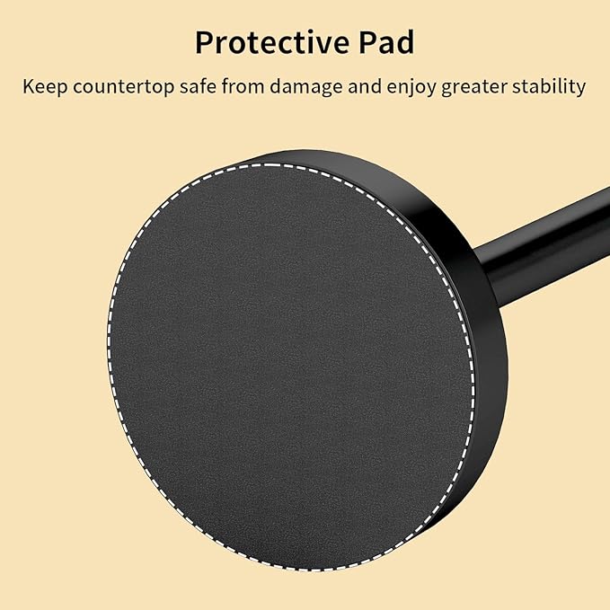 YUMORE Paper Towel Holder Countertop, Black Paper Towel Holder with Weighted Base Non Slip, Standing Paper Towel Roll Holder for Kitchen Bathroom, Stainles Steel (Matte Black) - Image 5