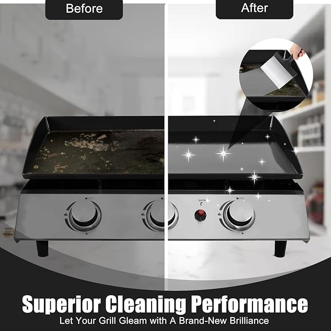 Grill Scraper, Griddle Scraper, Food Scraper with Handle for Blackstone Grill Accessories,Outdoor Barbecue Tools,Stainless Steel Scraper for Blackstone, Flat Top Grill Cleaning, Easy to Remove Stain - Image 6