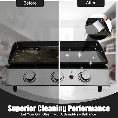 Grill Scraper, Griddle Scraper, Food Scraper with Handle for Blackstone Grill Accessories,Outdoor Barbecue Tools,Stainless Steel Scraper for Blackstone, Flat Top Grill Cleaning, Easy to Remove Stain - Image 6