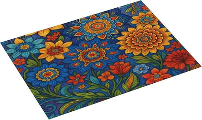 Colorful Mandala Dish Drying Mats for Kitchen Counter, Large 18"x24" Dish Mats for Drying Dishes, Microfiber Absorbent Dish Drying Pad Rack Mat Kitchen Decor Reusable Washable