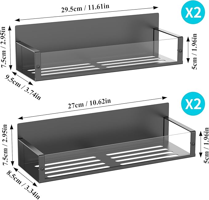 HuggieGems 4 Pack Magnetic Spice Storage Rack Organizer for Refrigerator and Oven, Clear Fridge Organizers and Storage - Image 7
