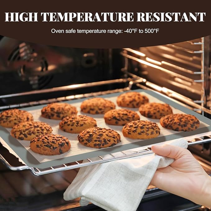 Silicone Baking Mat, 3 Pack Reusable Baking Sheet, Non-Stick ＆ Food Safe Silicone Mats for Baking for Making Cookies Macaroons Bread, Baking Supplies ＆ Accessories - Image 5