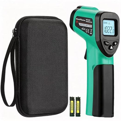Infrared Thermometer Gun,-58℉~1022℉| Digital Laser Temperature Gun for Pizza Oven, Grill, Kitchen, Home Repairs and Multi-use IR Gun with Carrying Storage Case (NOT for Human)