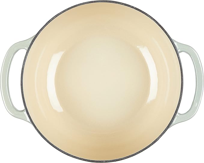 Lodge 4.5 Quart Enameled Cast Iron Dutch Oven with Lid – Dual Handles – Oven Safe up to 500° F or on Stovetop - Use to Marinate, Cook, Bake, Refrigerate and Serve – Desert Sage - Image 3