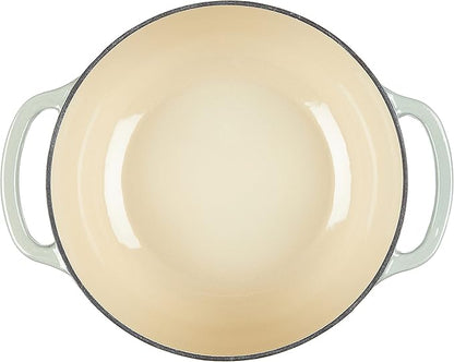 Lodge 4.5 Quart Enameled Cast Iron Dutch Oven with Lid – Dual Handles – Oven Safe up to 500° F or on Stovetop - Use to Marinate, Cook, Bake, Refrigerate and Serve – Desert Sage - Image 3