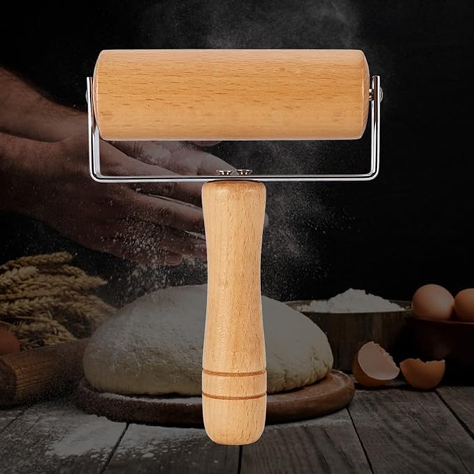 Small Rolling Pin, Pizza Dough Roller, Non Stick Wood Pastry Roller, Kitchen Wooden Rolling Pins for Baking Cooking Cookie Bread Tortilla Dumpling Fondant Clay (Style 3) - Image 7