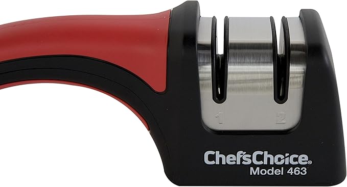 Chef'sChoice Professional Manual Knife Sharpeners Pronto Hone for 15-Degree Straight-Edge and Serrated Knives with Precise Angle Control & Compact Footprint, 2 Stage, Black - Image 4