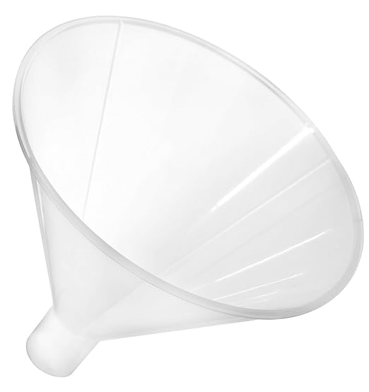EISCO Powder Funnel, 6" (150mm) Diameter - Polypropylene Plastic - Parallel Stem - Resistant to Acids & Alkalis - Great for Laboratory, Classroom or Home Use - Image 3