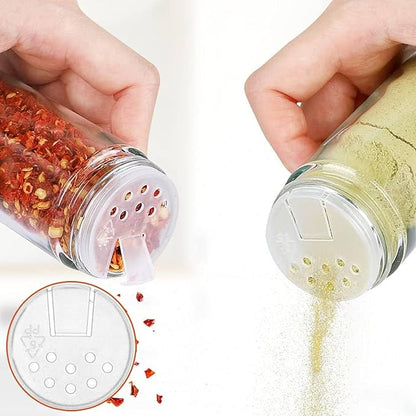 Glass Spice Jars with Label - Square Spice Containers 4 oz - Includes Cleaning Brush & Label pen - Seasoning Jars - 12Pcs - Image 3