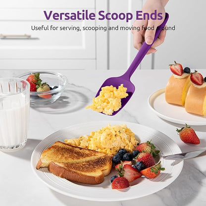 U-Taste Silicone Spatula Set with 600 Degrees Fahrenheit Heat Resistant (Purple) - Image 8