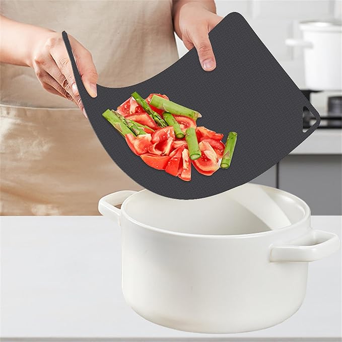 WK Flexible Plastic Cutting Boards for Kitchen, 6 Pieces Cutting Board Mats, Thin Cutting Board Sheets, Dishwasher Safe, BPA Free, Multi Sizes Set of 6 - Image 3