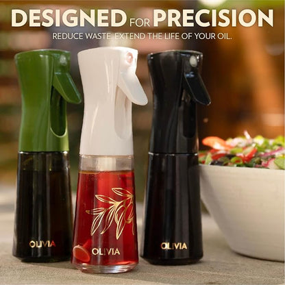 OLIVIA Oil Sprayer for Cooking, 200ml Glass Olive Oil Sprayer, Continuous Cooking Spray Bottle with Portion Control, Olive Oil Dispenser for Kitchen, Air Fryer, Salad, BBQ (Golden Leaves) - Image 8