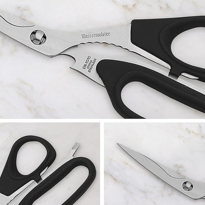 Messermeister 8.5-Inch Take-Apart Utility Shears, Black - Includes Screwdriver, Nut Cracker, Jar Lid Opener/Gripper, Bottle Opener & Bone + Twig Cutter - Suitable for Right-Handed Users - Image 4