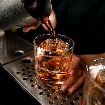 Samuelworld Large Ice Cube Tray: 2024 Upgraded Silicone Square Ice Cube Mold For Whiskey, New Upgraded 2 Inch Large Cubed Ice Trays for Cocktail, Big Cube Ice Maker Mold (2 Pack, Black)