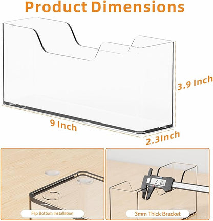Cq acrylic Guest Towel Holder for Bathroom,9 Inch Vertical Clear Napkin Holder for Disposable Guest Towel,Modern Bathroom Paper Hand Towel Holder and Napkin Dispenser for Home,Hotel,Office,Kitchen