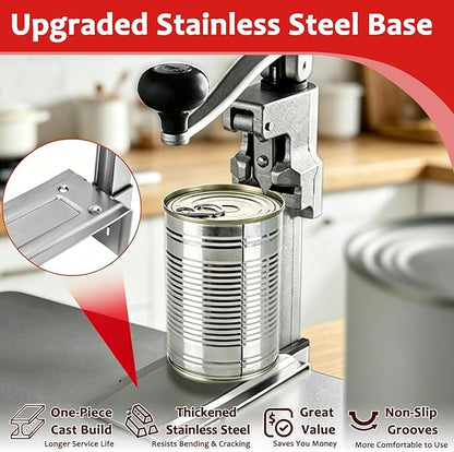 Commercial Manual Can Opener Heavy Duty for #10 Cans,Industrial Can Opener for Big Cans up to 11" Tall,Stainless Steel Blad and Base, Compatible with 11100 Models for Restaurant & Home Kitchen
