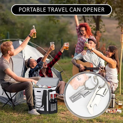 12 Pcs Military Can Opener,P38 Can Opener Military,Stainless Steel P38 Can Opener With Key Ring,For Kitchen, Travel, Camping, And Outdoor Survival.