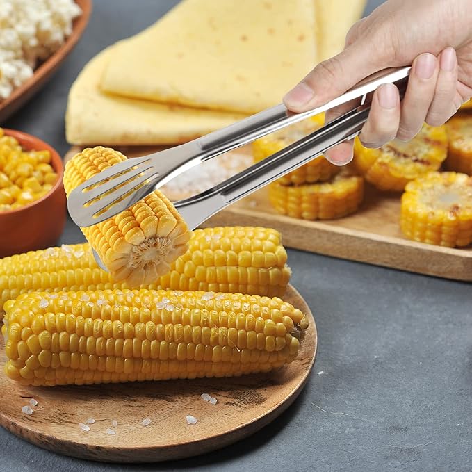 Serving Tongs Kitchen Tongs,Buffet Tongs, Stainless Steel Food Tong Serving Tong,small tongs 6 Pack (12 Inch) - Image 5