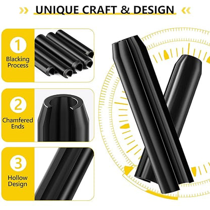 274Pcs Roll Pins Assortment, 65Mn Steel Black Roll Pins - 1/4, 5/16, 11/80, 5/32, 1/5, 1/16, 2/25, 1/10, 1/8 for Home Automotive Repair