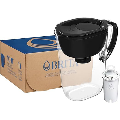 Brita Large Water Filter Pitcher for Tap and Drinking Water with SmartLight Change Indicator, Includes 1 Standard Filter, BPA-Free, Lasts 2 Months, 10-Cup Capacity, Stretch Limo Black - Image 15