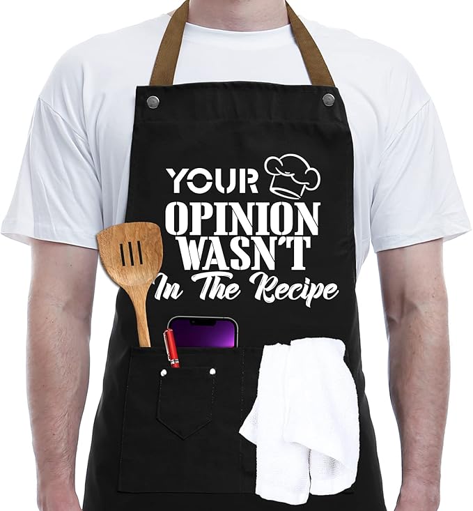 Gifts For Men, Women, Father's Day Gifts, Gifts for Dad, Husband, Boyfriend, Brother, Mom, Wife, Girlfriend, Unique Birthday Gifts, Humor Apron for friends,Bff, Kitchen Chef Aprons Baking Gifts