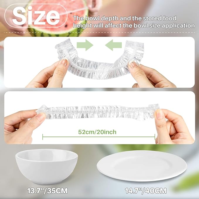 MAQIHAN 200 Bowl Covers Bread Proofing - Extra Large Plastic Wrap for Food Sourdough Bread Baking Rising Elastic Reusable Plate Covers Outdoor Food Fresh Keeping Bags Shower Cap Hair Deep Conditioning - Image 2
