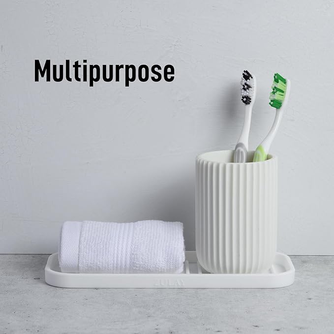 Zulay Kitchen (9x3.5) Silicone Sponge Holder for Kitchen Sink - Flexible Multipurpose Soap Tray - Sink Organizer for Kitchen, Bathroom, Makeup, Trinkets & More (White) - Image 5