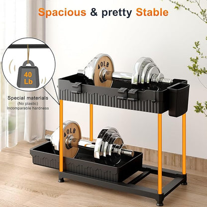 Sevenblue 4 Pack Under Sink Organizer, Bathroom Organizers and Storage, 2 Tier Multi-Use Pull Out Cabinet Organizer with Hang Hooks and Cups (Black, 4 Pack) - Image 7