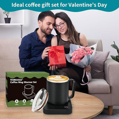 VOBAGA Coffee Mug Warmer & Mug Set for Desk - Auto Shut Off & 3 Heat Settings, Includes 15oz Stainless Steel Mug, Smart Coffee Cup Warmer, Home Office Essentials Coffee Set（Mug Included） - Image 6
