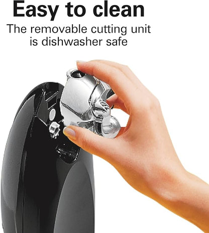 Hamilton Beach Electric Automatic Can Opener with Auto Shutoff, Knife Sharpener, Cord Storage, and SureCut Patented Technology, Extra Tall, Black - Image 3