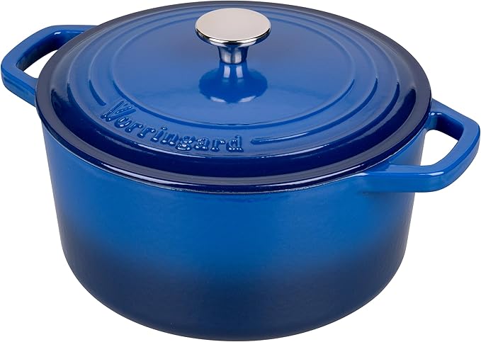 VORRINGARD Enameled Cast Iron Dutch Oven Pot with Lid, for Bread Baking, Round Bread Oven- include Sourdough Bread Baking Supplies Set, 4.5QT, Blue - Image 8