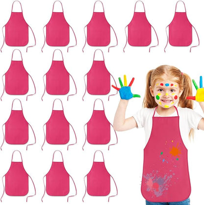 KUUQA 16/24/30/36/40Pcs Kids Apron Painting Aprons for Kids, Kids Paint Apron Art Smock for Classroom Painting Party Supplies