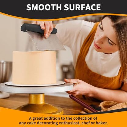 ALLTOP Bench Scraper & Chopper - Baking Essentials,Stainless Steel Blade Knife,Ideal Kitchen Tool for Home Baking and Meal Prep, Bread Making, Pasta,Pastry,Dough and Cake - Set of 2 Pack - Image 6