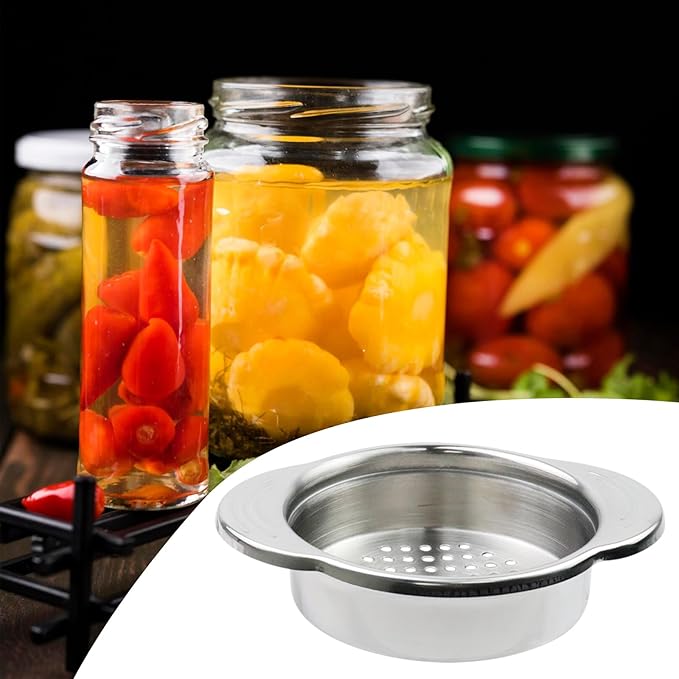 Antrader 4.5- Inch Stainless Steel Strainer, Kitchen Colander for Straining, Draining & Rinsing