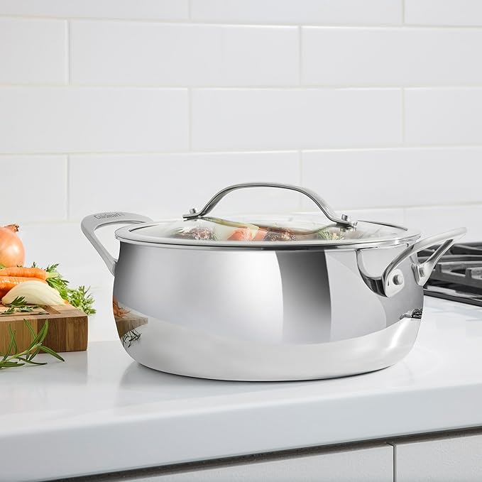 Cuisinart PureClad™ Triple Ply Stainless Steel 4.5 Qt. Dutch Oven w/Cover, PCT3545-24 - Image 2