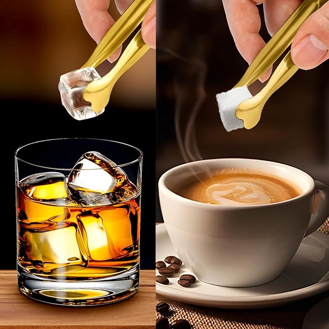 Mini Serving Tongs, Anytrp 18-Packs Stainless Steel Sugar Tongs, 4.3 inch Ice Tongs Kitchen Appetizers Tong for Coffee Bar, Tea Party, Desserts Party, Sugar and Ice Bucket - Image 2