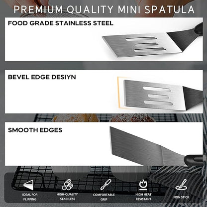 Small Spatula 1 PC, Metal Spatulas for Kitchen Use, Stainless Steel Mini Serving Spatula for Flipping and Cooking, Ideal for Brownies, Tiramisu, Cookie, Lasagna or Pancakes, etc