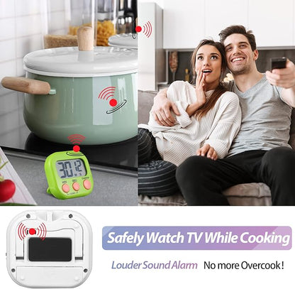 Weewooday 24 Pcs Digital Kitchen Timer Magnetic Timer Bulk On/Off Switch Minute Second Count up Countdown Loud Alarm for Exercise Cook Baking (Classic Color) - Image 3