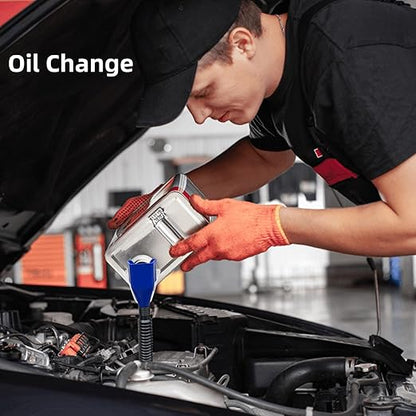 4PCS Funnels for Automotive Use,Retractable Auto Fuel Funnel for Oil Change,Filling Water,Gasoline,Coolant in Cars - Image 4