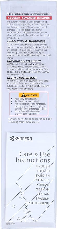 Kyocera Advanced Ceramic Revolution Series 3-inch Paring Knife, Green Handle, White Blade