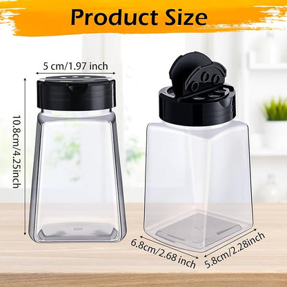 Mimorou 30 Pack Plastic Spice Jars with Shaker Lids Clear Seasoning Containers Spice Bottles for Kitchen Storing Spice Herbs Seasoning Powders(Cuboid,9.3 oz) - Image 2